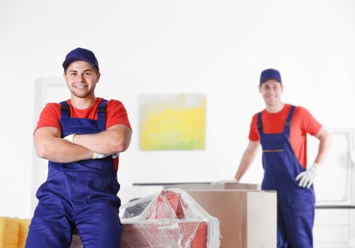 Furniture removals team handling household items in Harringay