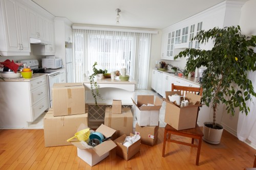 Loading commercial furniture and stock for transport in Harringay