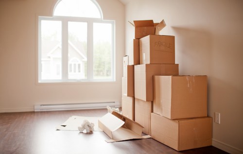 Packing and transporting office furniture during a Harringay relocation