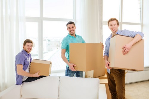 Furniture and household items being loaded for a move in Harringay