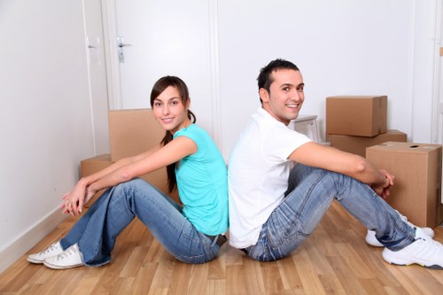 A moving van ready for a house relocation near Harringay